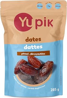 Yupik Pitted Deglet Nour Dattes, 285 g, Kosher, Gluten-Free, Naturally Sweet Dried Fruits, No Pits, No Sugar Added, No Sulphites, Healthy Snacks