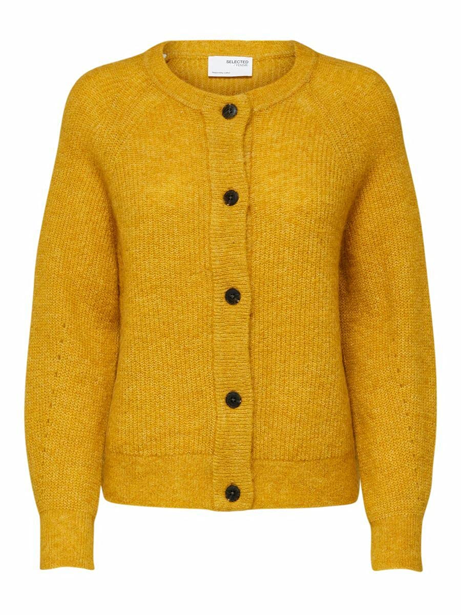 SELECTED FEMME Slflulu Ls Knit Short Cardigan B Noos