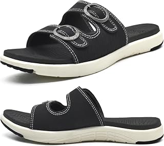 Coface Plantar Fascit Slides Women's Fashion Lightweight Summer Orthopaedic Sandals with Open Matt Yoga