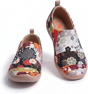 UIN Women's Lightweight Comfortable Slip On Loafer Flat Art Travel Painted Shoes