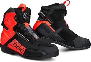 [GTTCCG] SHIMA EDGE VENTED Motorbike Boots for Men Ventilated Leather Shoes Summer Leather ATOP Motorcycle Short Ankle Protector Urban Bike Casual Classic Riding Motor Boot (Mens, Vent, Red, 46),