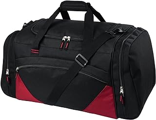 Uarition Mens Gym Bag, 55L Large Sports Duffle Bags, Workout Bags Lightweight, Black Red