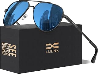 LUENX Aviator Polarized Sunglasses Men Women Classic UV400 Driving