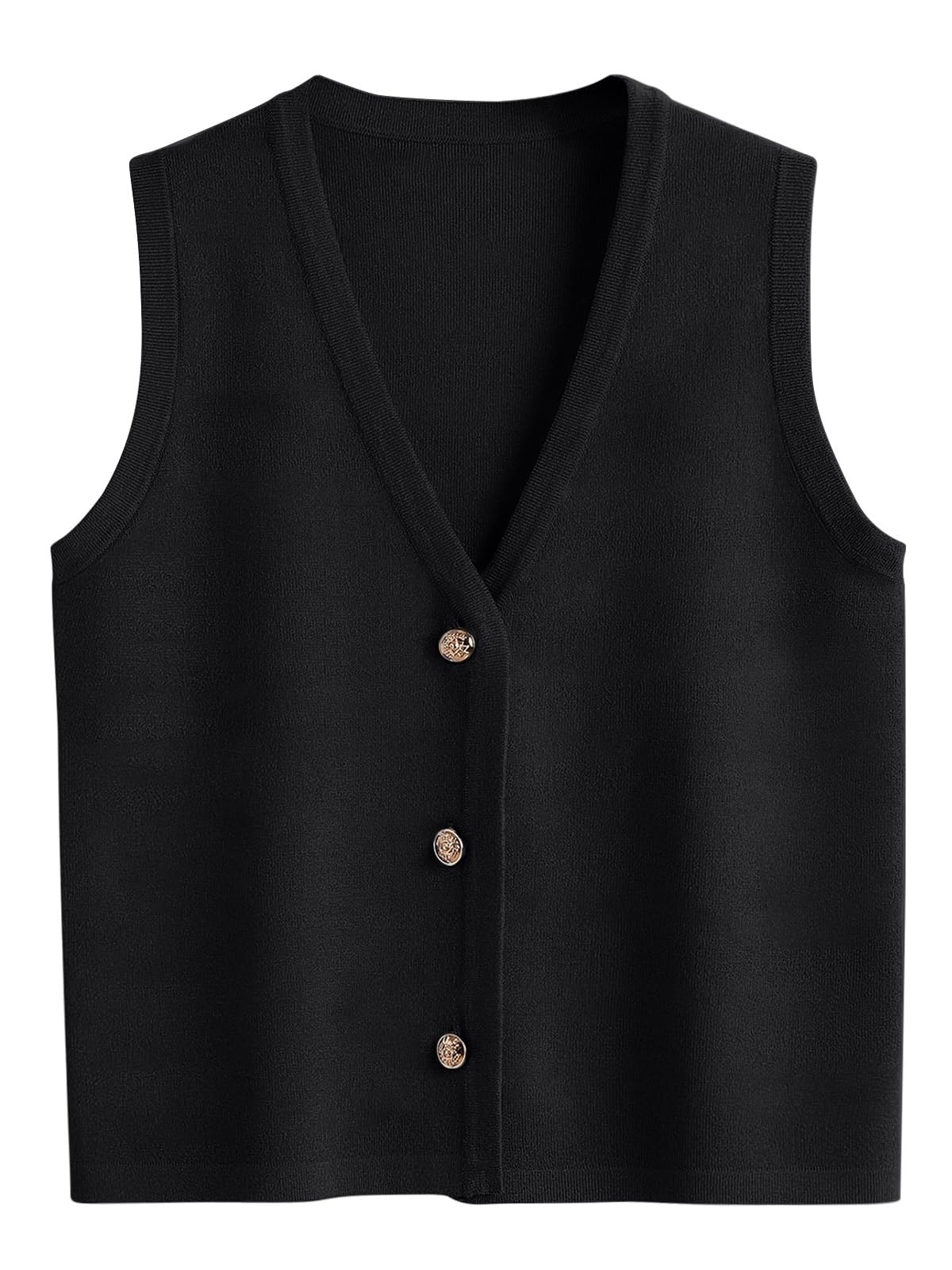 LILLUSORY Vest Tops for Women Striped Sweater Vest 2024 Fall Crochet Cropped But