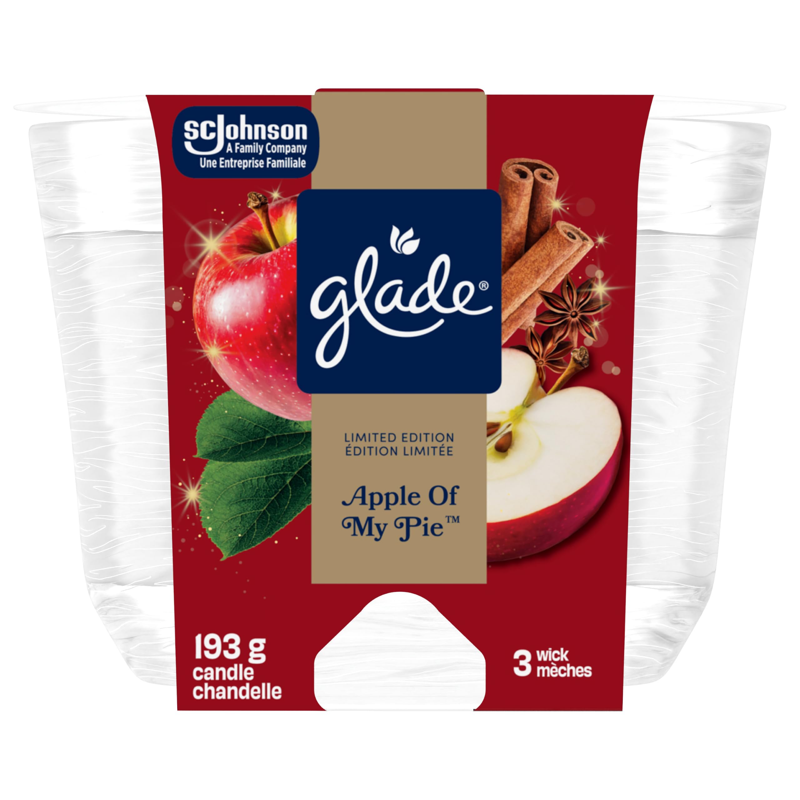 Glade® Holiday Scented Candle, Apple of My Pie™, 3-Wick Candle | Packaging may v