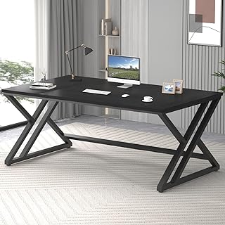 LVB Desk Black 180 x 80 cm Modern Computer Desk for Home Office