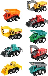 Fajiabao Construction Toy Cars for Toddlers 3+ Mini Pull Back Cars Boy Toys | Small Truck Toys, Sensory Bin Fillers, Goodie Bag Stuffers & Christmas Stocking Stuffers for Kids 3-5, Gifts for Boys & Girls