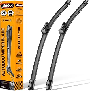 AUTOBOO Windshield Wiper Blade Replacement for Tesla Model 3 Y 2017-2025 | Fits Model 3 2017–2025 & Model Y 2020–2025, 26"+19", 2-pack, OEM quality, all-season performance, easy install