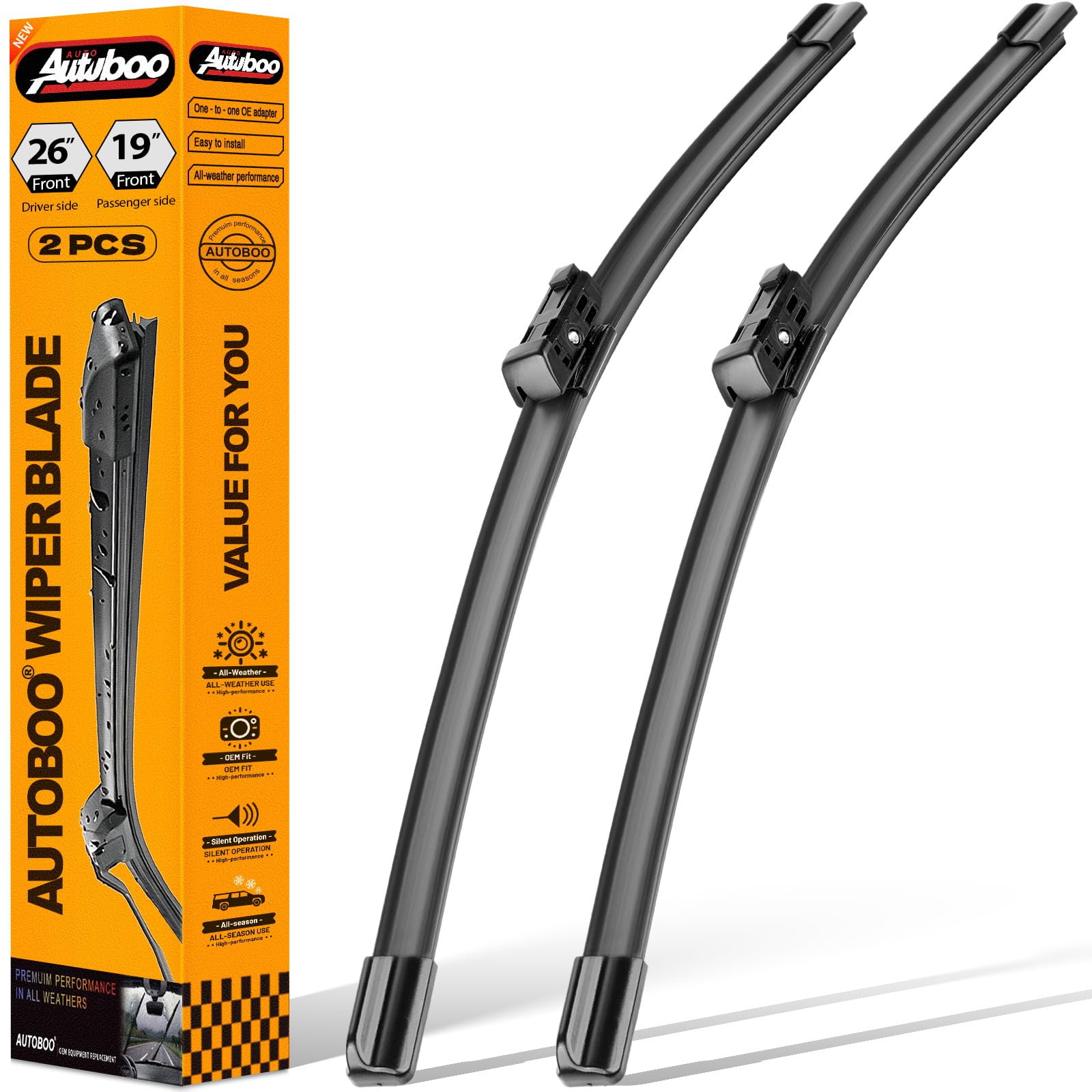 AUTOBOO Windshield Wiper Blade Replacement for Tesla Model 3 Y 2017-2025 | Fits 
