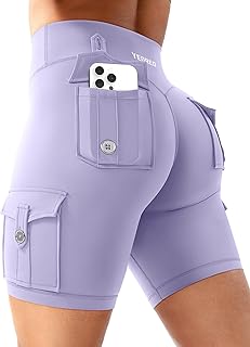 YEOREO CoreFlex Women Workout Cargo Shorts 8"