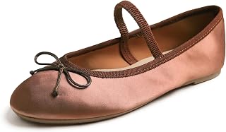 Feversole Women's Mary Jane Fashion, Classic Flat Shoes for Women Elegant Pumps Mary Jane with Soft Buckle Ballet Dance Shoes for Women
