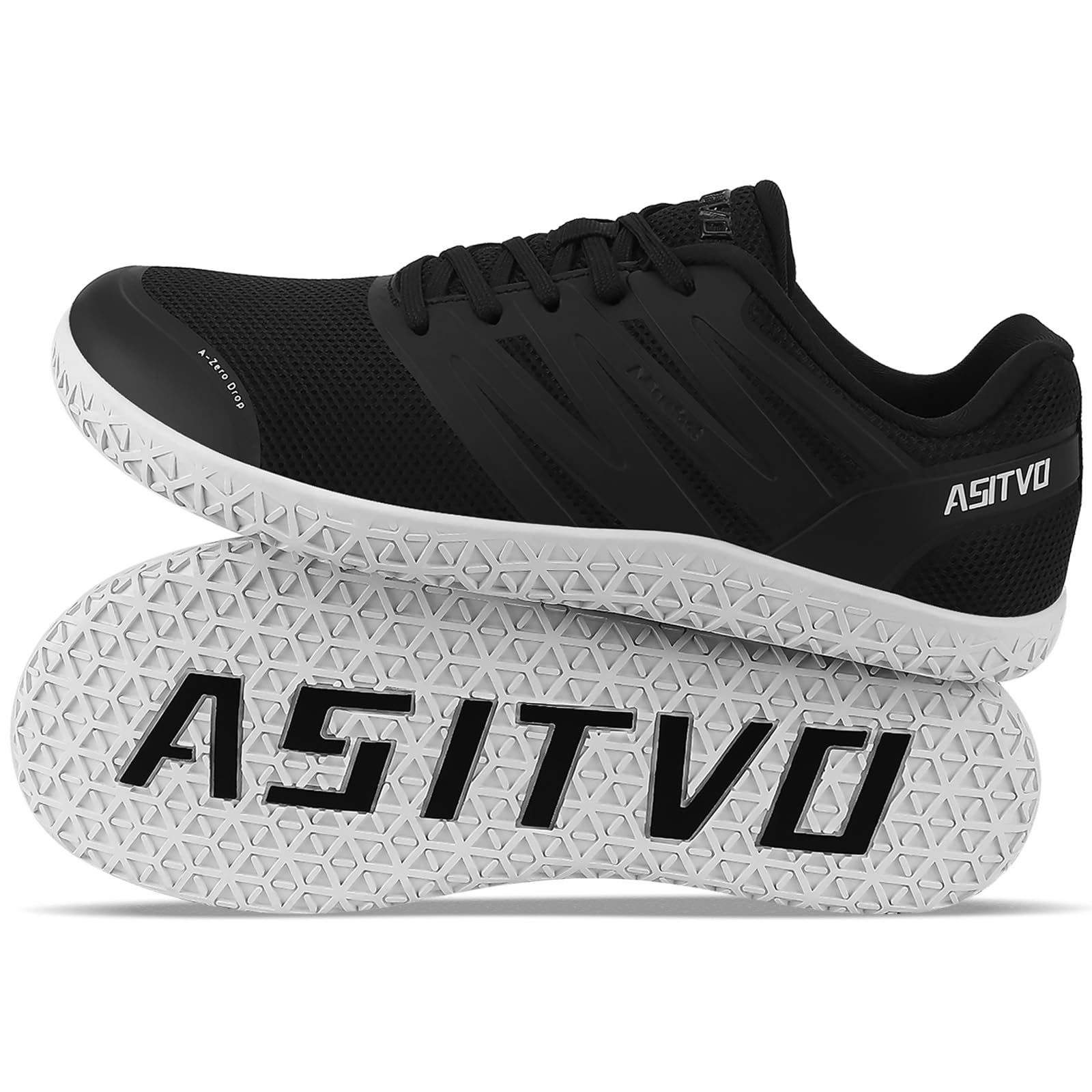 ASITVO ワイドメンズベアフットゼロドロップソールミニマリストスニーカーウォーキングシューズ