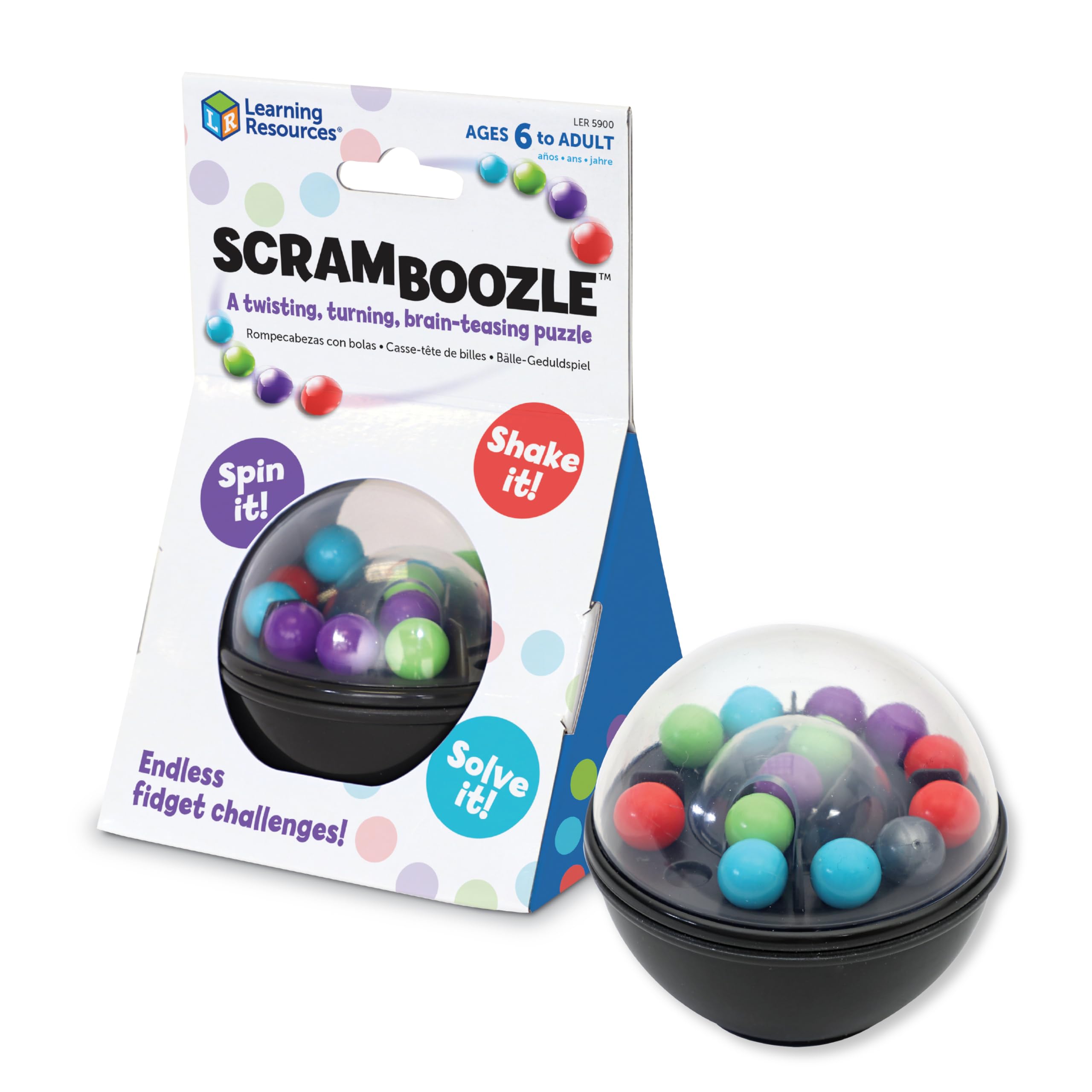 Learning Resources Scramboozle Puzzle Ball | 3D Brain Teaser Puzzles for Kids an