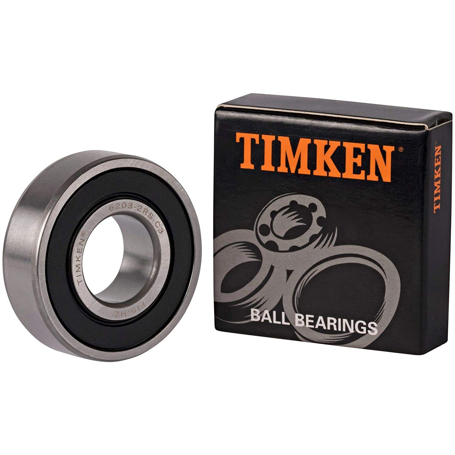 2PACK TIMKEN 6203-2RSC3 17x40x12mm Double Rubber Seal Bearings C3 Clearance Pre-