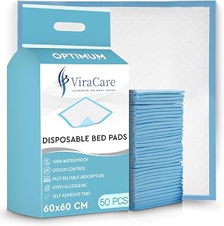 50 x Disposable Incontinence Bed Pads, 60x60cm, Bed Protectors