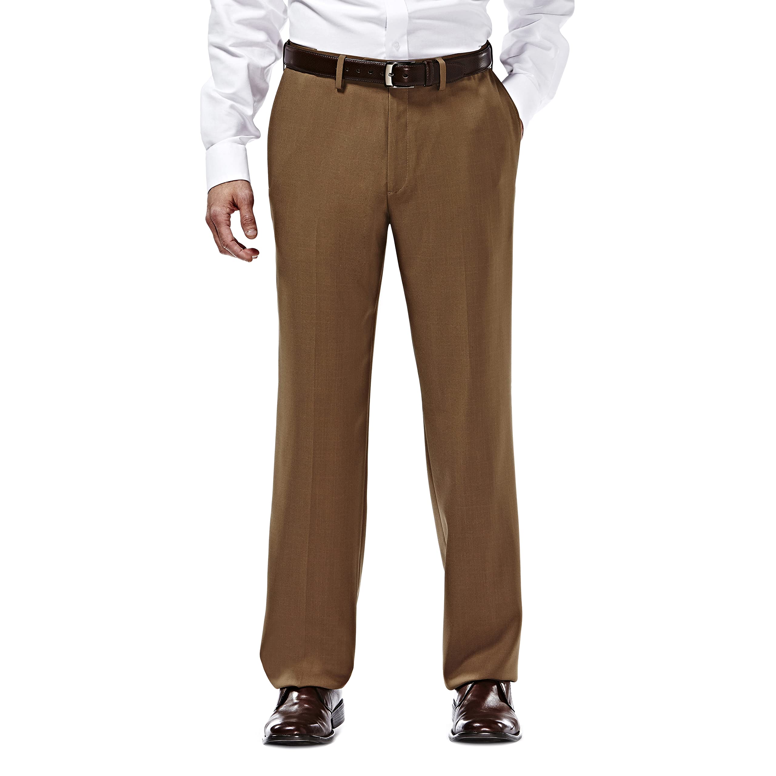 Haggar Men's Classic Opaque Trousers, mocha