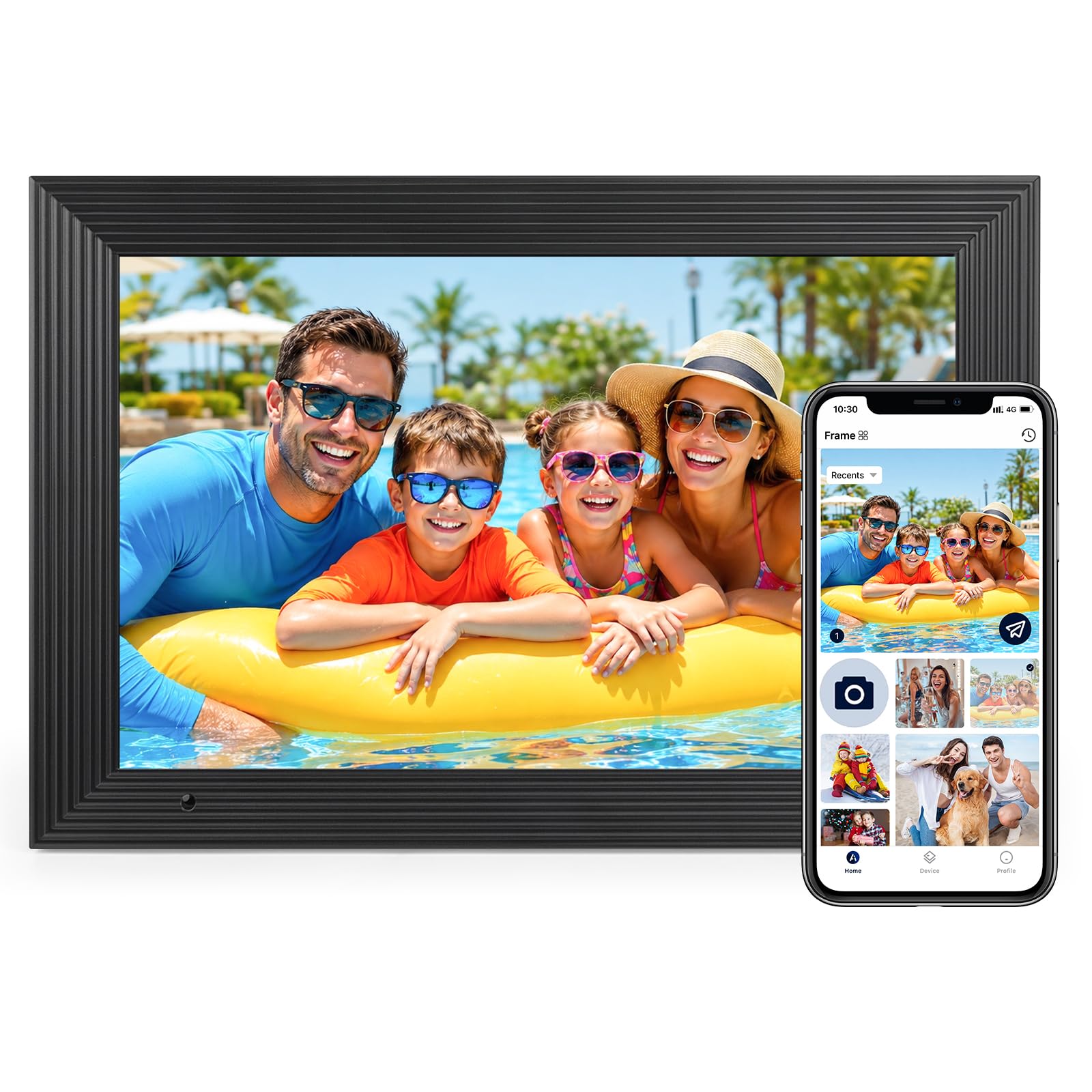 Roxmages WiFi Digital Picture Frame, 10.1 Inch 1280×800 HD IPS Touch Screen Smar