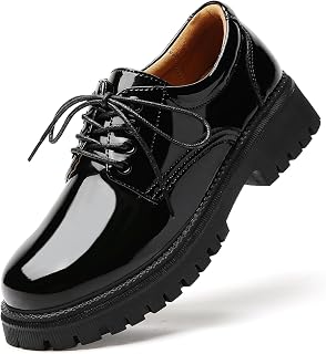 Black Oxford Shoes for Women Dress Non Slip Work Shoes