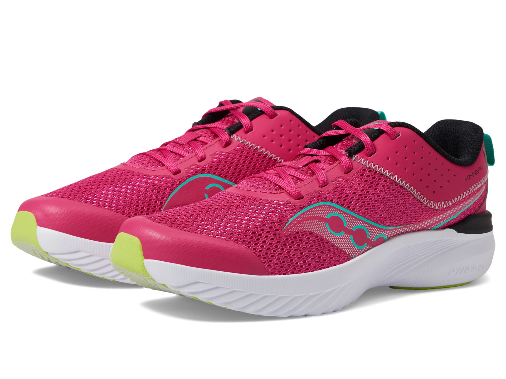 Saucony Kinvara 14 Unisex Kids Lace Up Pointed Toe Trainers