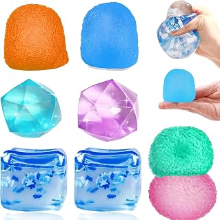 8 PCS Squishy Cubes Stress Ball Set, Squishy Fidget Toys | 8Pcs Squishy Fidget Toys Set In Flexible Elastomer For Office Focus And Sensory Relief With Window Display Box