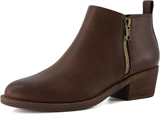 CUSHIONAIRE Women's Taco Ankle Boots - Memory Foam Comfort Side Zip Vegan Suede Casual Ankle Boots for Women Wide Available
