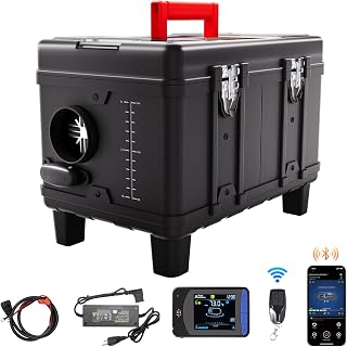 VEVOR 8KW Diesel Heater, 12V/24V All in One Diesel Air Heater, with Bluetooth APP Control, Remote Control and Display Screen, CO Alarm, Fast Heating Portable Diesel Heater for Vehicles and Garage