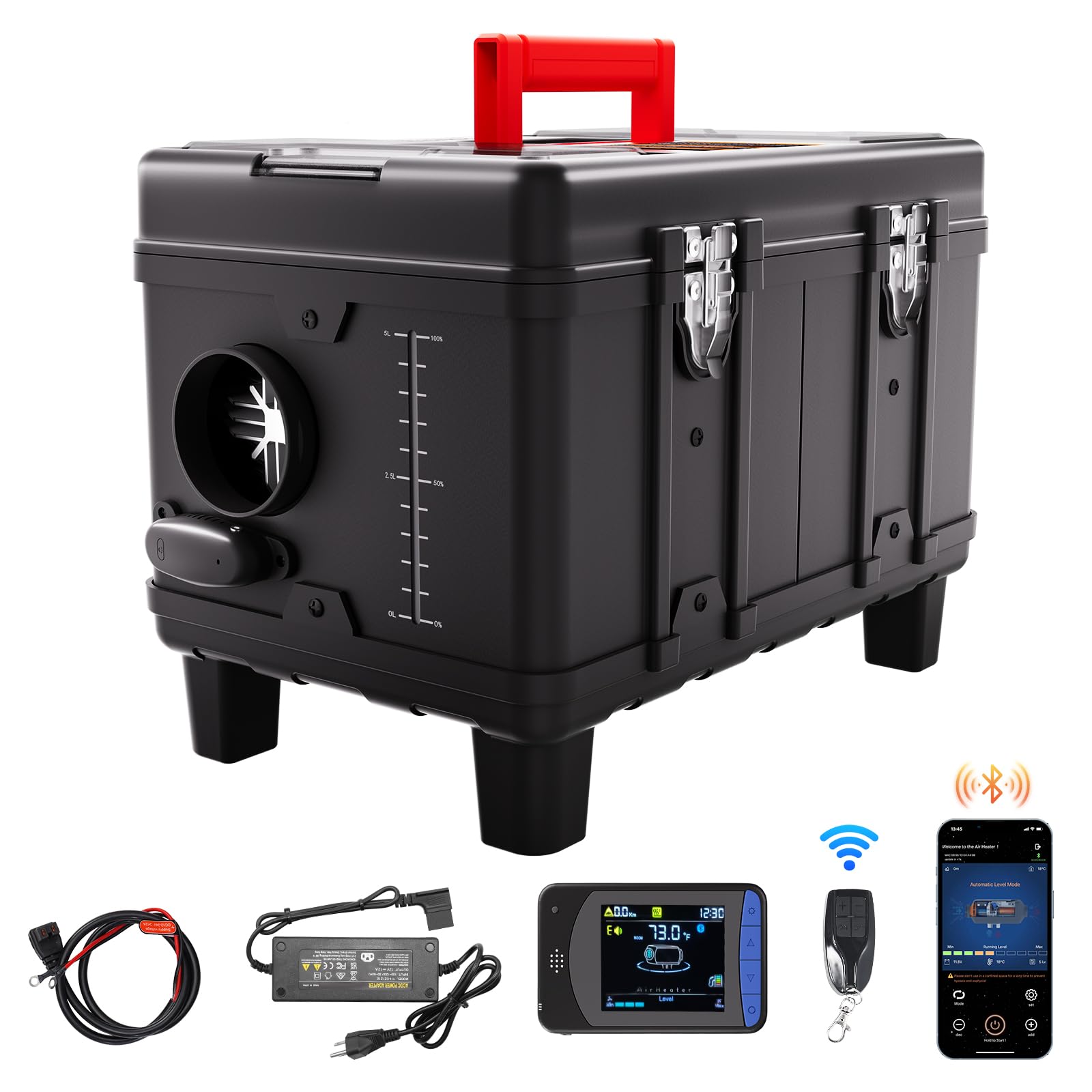 VEVOR 8KW Diesel Heater, 12V/24V All in One Diesel Air Heater, with Bluetooth AP