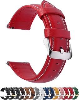 Fullmosa 20mm Leather Watch Strap for Smartwatches and Universal Watches