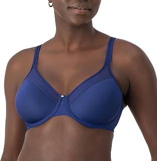 Bali Women's One Smooth U Ultra Light Illusion Neckline Underwire Bra Highly Opaque Women's Bra