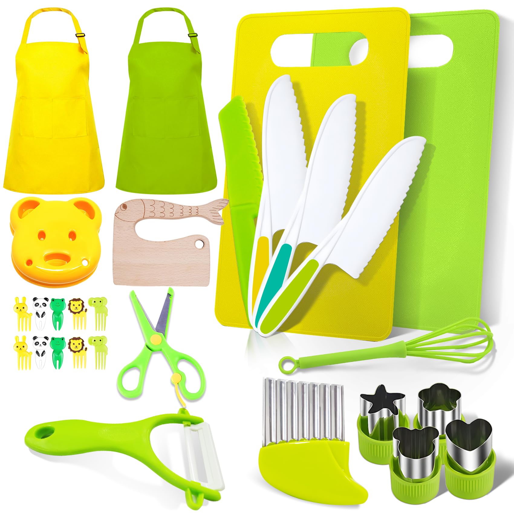 Toys for 3-8 Years Old Girls Boys, 28 PCS Montessori Kitchen Tools Girl Toys for