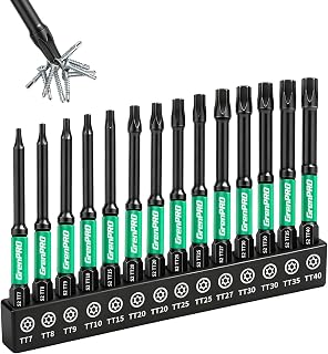GRENPRO 3" Torx Bit Set 14pc (TT7-TT40), S2 Steel Magnetic Screwdriver Bits