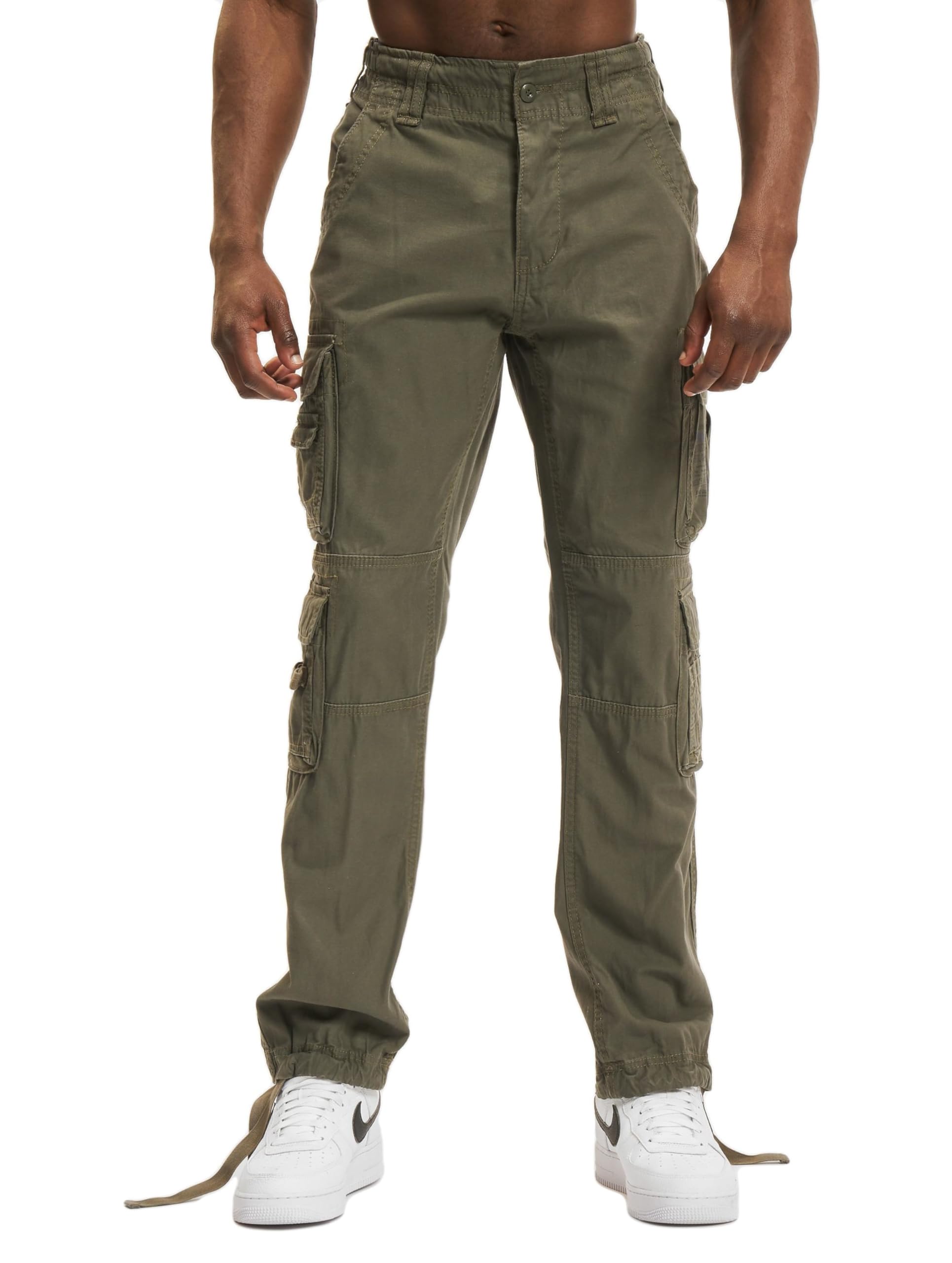 Brandit Men's Pure Vintage Slim Cargo Trousers Black Cargo Trousers