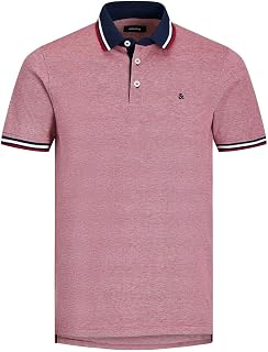 JACK & JONES Paulos Mens Plus Size Polo Rio Red - 7XL