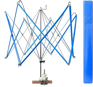 cuteDIY Yarn Swift, Umbrella Swift for Yarn Winder with Storage Case | Sets up Fast, Spins Smoothly with Lace to Worsted Yarn, and Folds into a Slim Case for Easy Storage