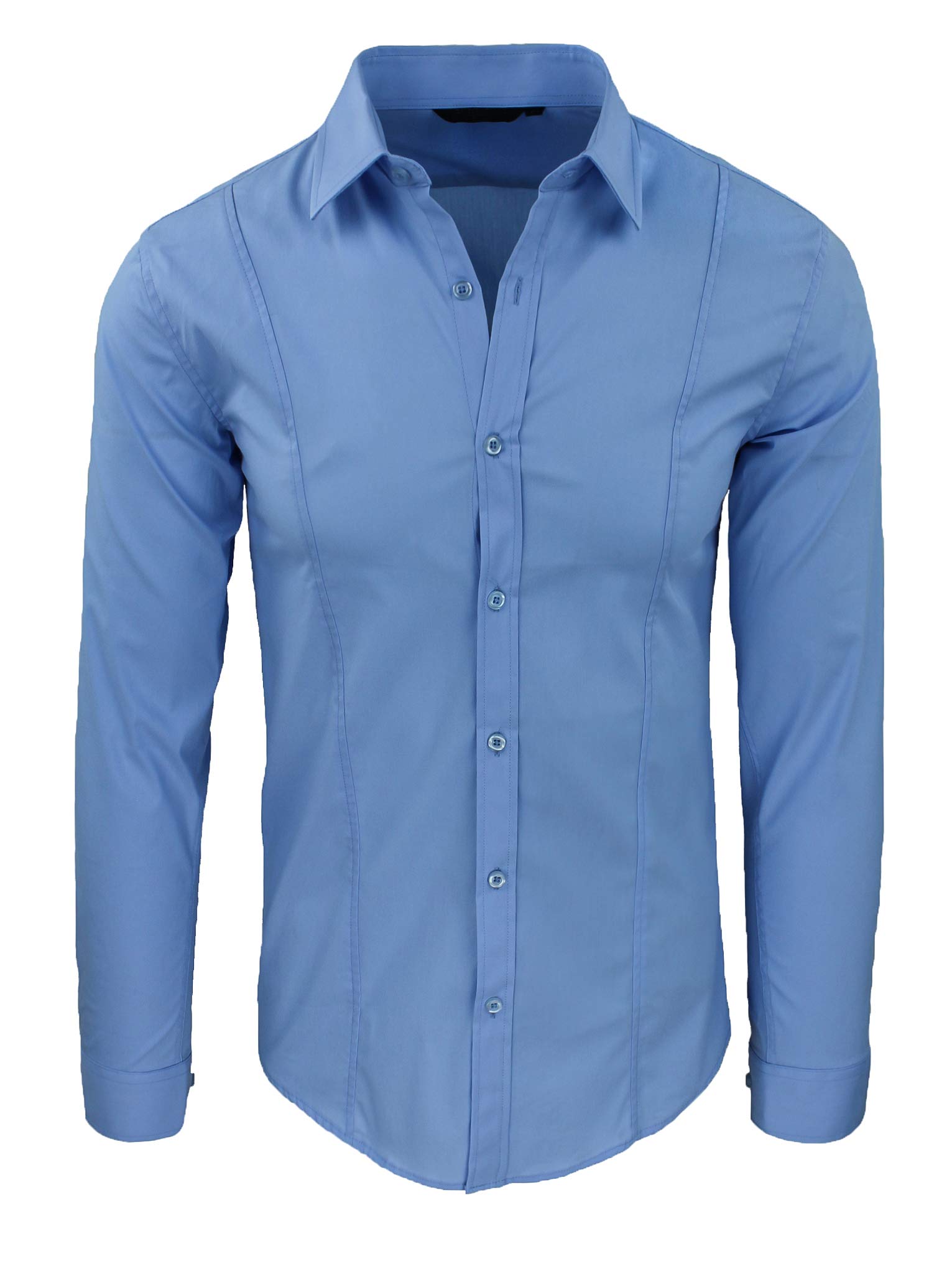Evoga Men's Slim Fit Elegant Casual Stretch Formal Shirt in Cotton Stretch Elast
