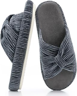 Chantomoo Slippers for Women Memory Foam House Bedroom Cord Bow Crossbands Slide Slippers Shoes Comfortable Trendy Gift Slippers