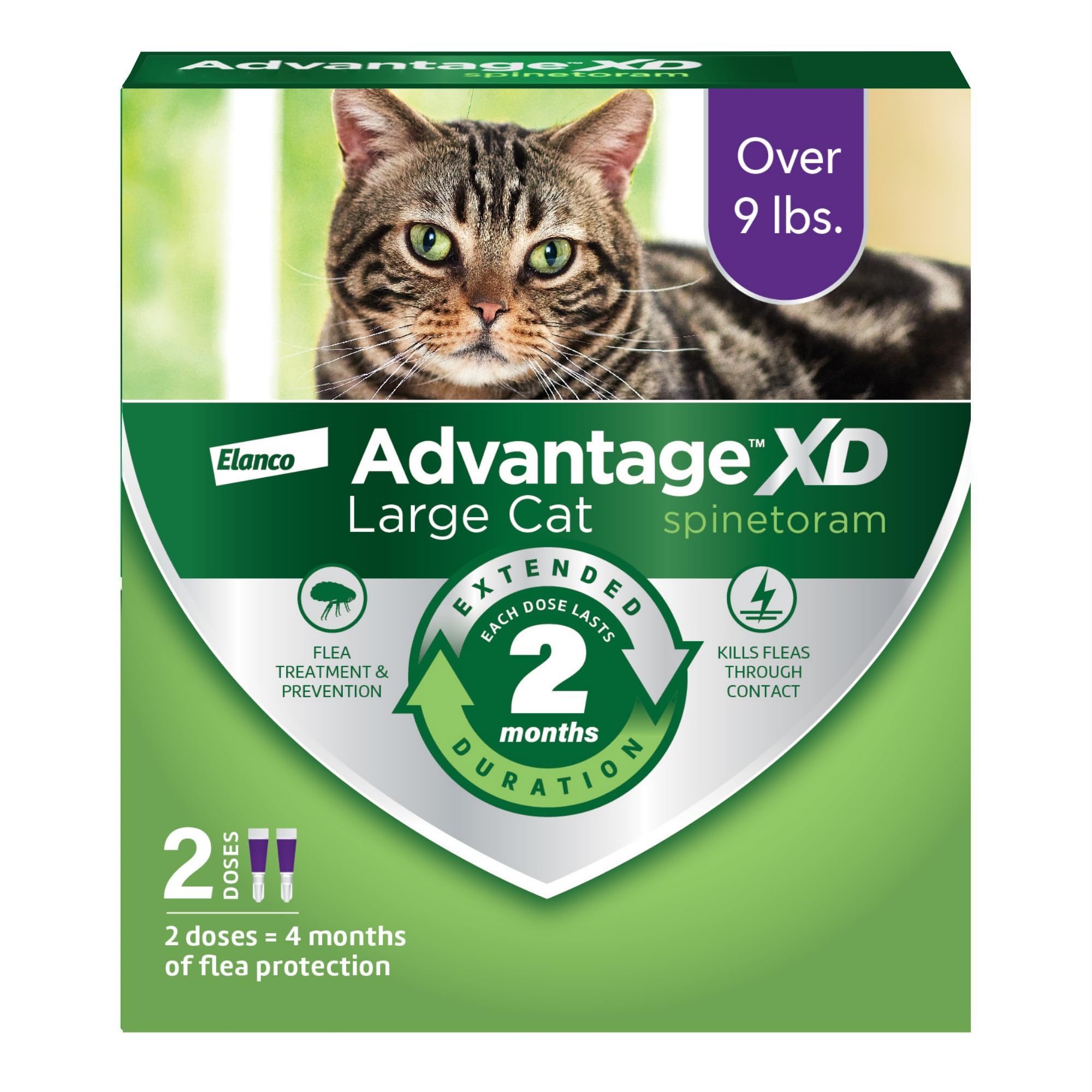 Advantage XD (Spinetoram) Large Cat Topical Flea Treatment & Prevention 2ct | Fo