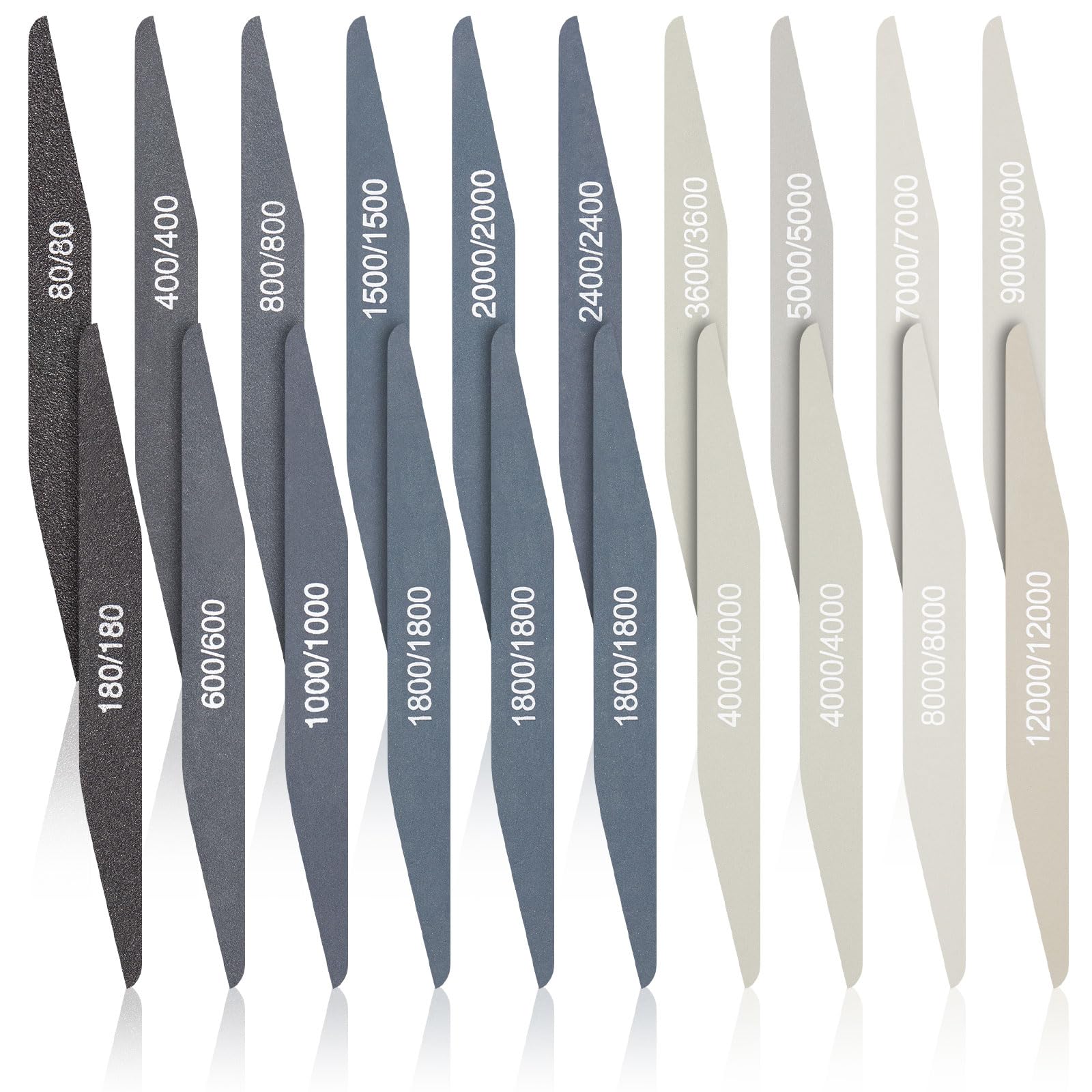 Honoson 20 Pcs Sanding Sticks Model, Low and High Grits, Double Angle Shape | 3D