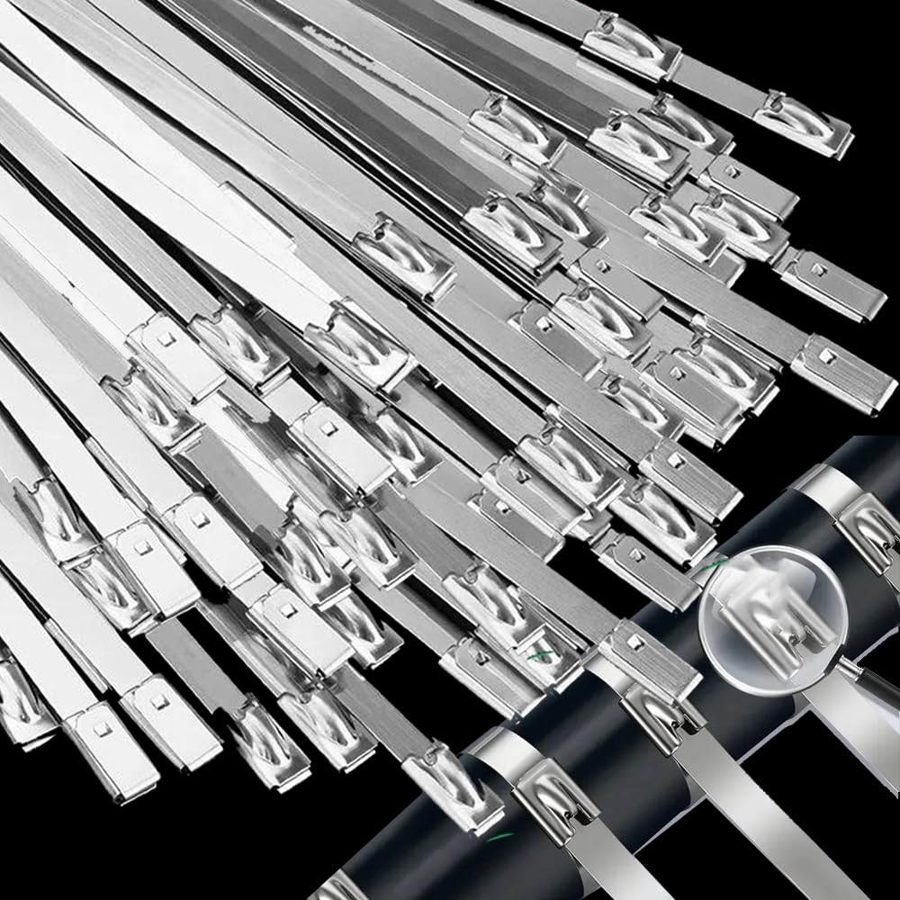 150/200/30mm Metal Zip Tie, 304 Stainless Steel Zip Tie, High Durability Multi-P