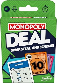 Monopoly Hasbro Gaming Deal Strategy Card Game for 8+ Year Old Kids