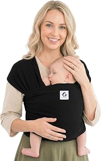 ELDOMA Black Baby Wrap Carrier - Lightweight, Breathable Baby Sling | Hands Free Baby Carrier Sling, Baby Carriers from Newborn To Toddler, (7-35 lbs / 3-15kg)