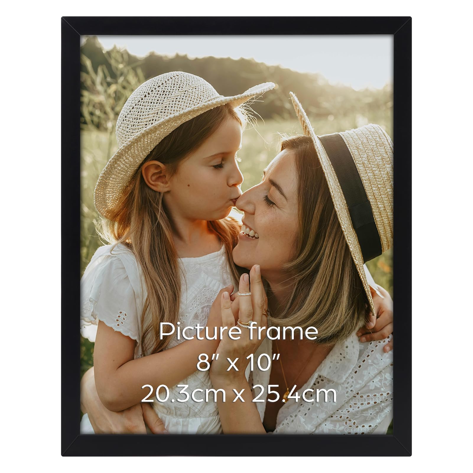10x8 Black Photo Frame, Black Picture Frame 10 by 8, Suitable for Living Room, B