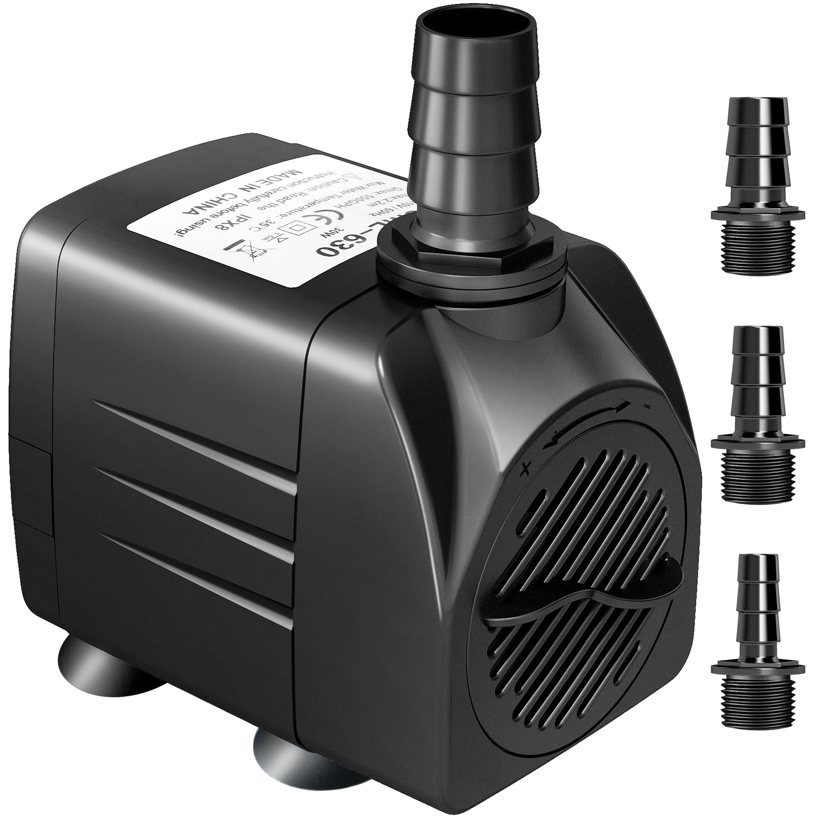GROWNEER 550GPH Submersible Pump 30W Fountain Aquarium Water Pump | 2000L/H, wit