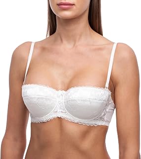 frugue Women's Strapless Bandeau Push Up Bra