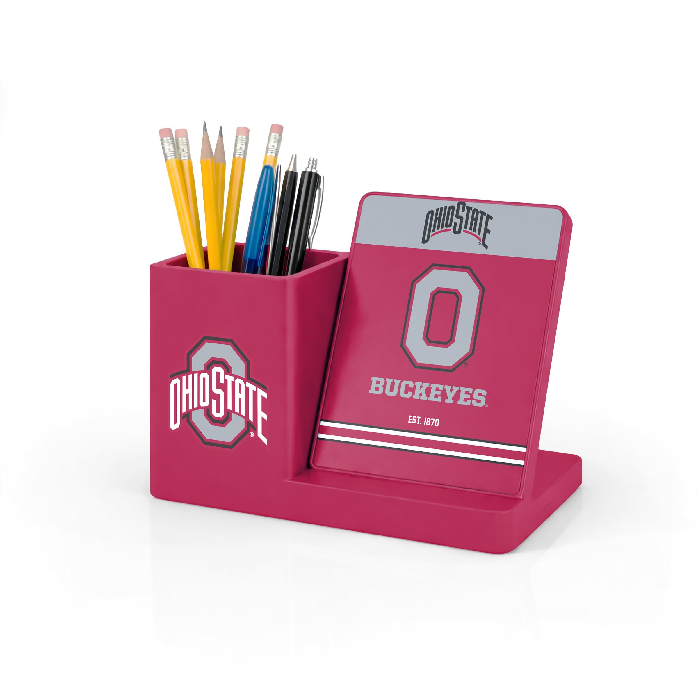 SOAR NCAA Official Wireless Charging Stand and Desktop Organizer Cup - 10W Fast 