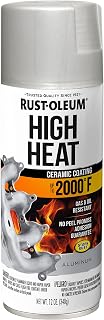 Rust-Oleum Automotive High Heat Spray Paint, Flat Aluminum | Heat Resistant to 2000 Degrees F | Rust Protection | Color Retention | Any-Angle Spray | Comfort Tip