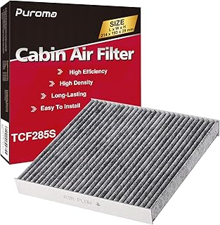 Puroma 1 Cabin Air Filter Activated Carbon for CP285 CF10285 Toyota Lexus | For Camry Highlander Corolla Sienna Tundra, Easy Installation, Odor Removal, High Airflow Capacity, Long-lasting, Multi-layer