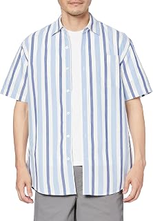 Amazon Essentials メンズ ポプリンシャツ ワイシャツ レギュラーフィット 半袖
