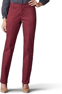 Lee Women's Wrinkle Free Relaxed Fit Straight Leg Trousers
