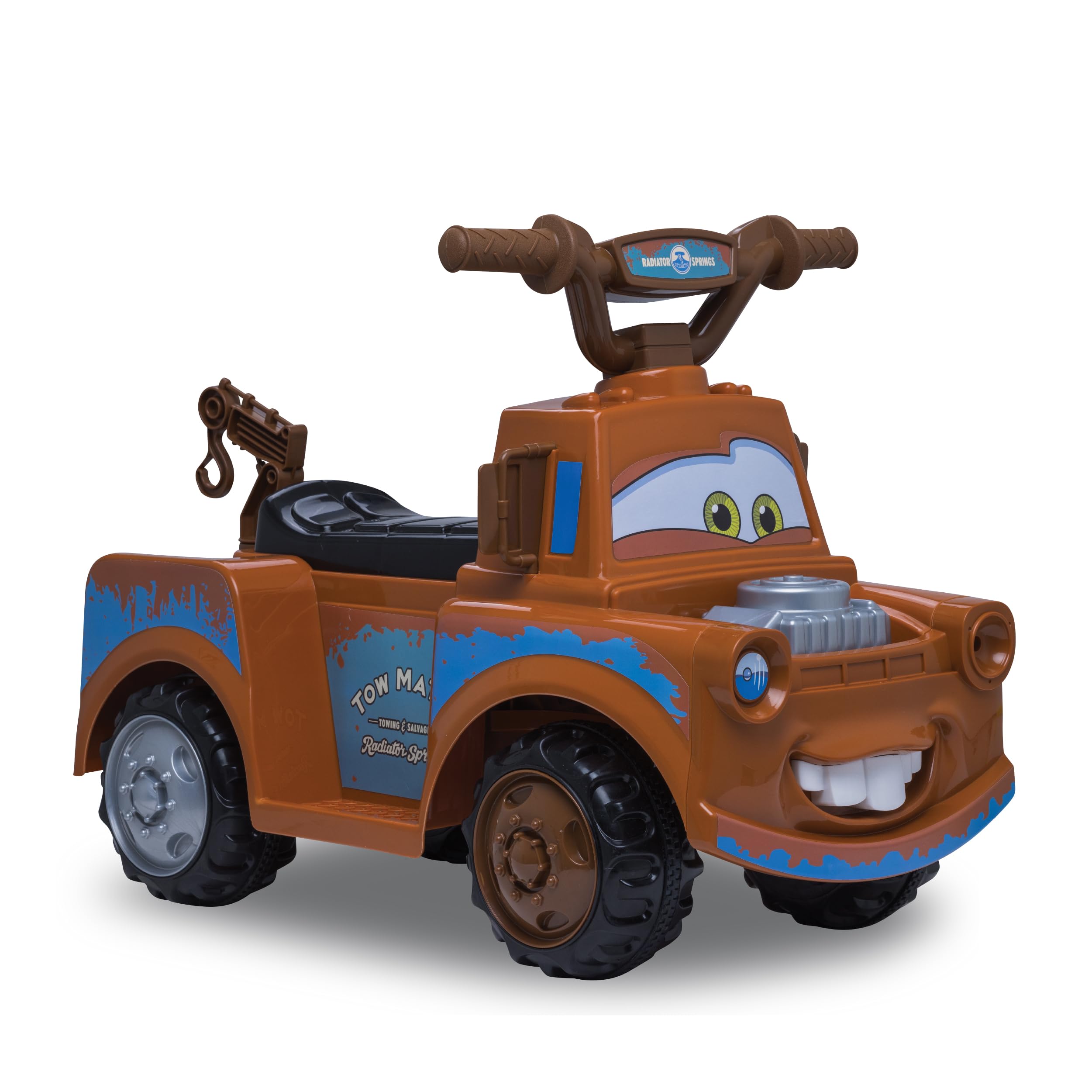 Kid Trax Toddler Disney Cars 3 Tow-Mater Electric Quad Ride-On, Kids 1.5-3 Years